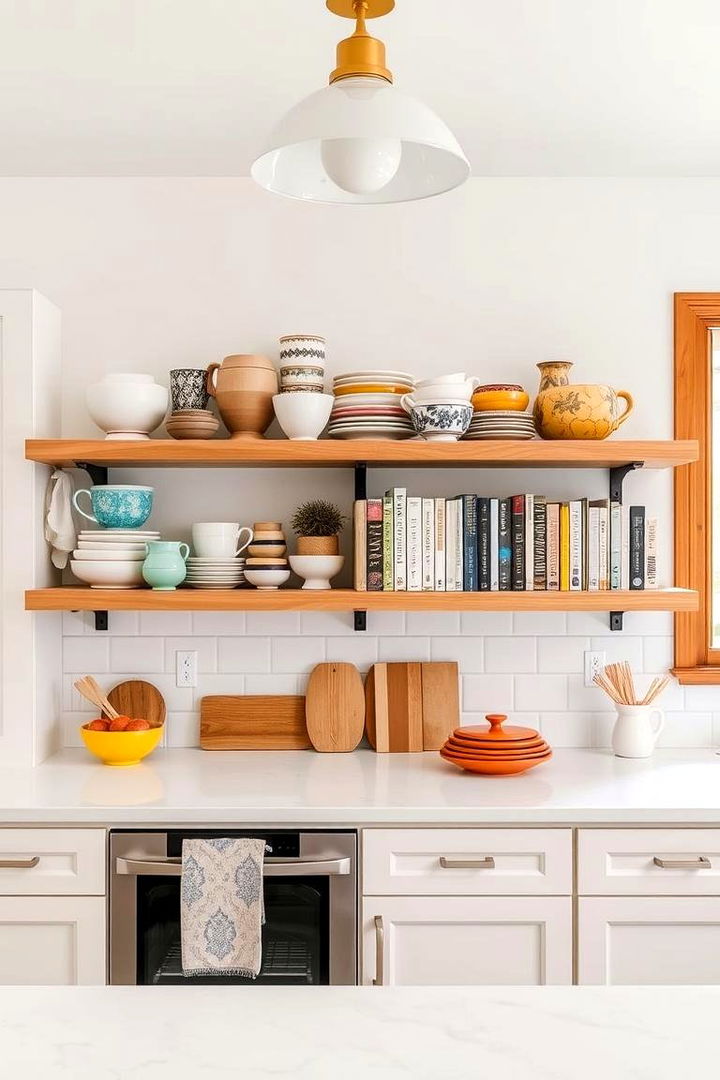 Open Shelving Showcases - 22 Summer Kitchen Ideas