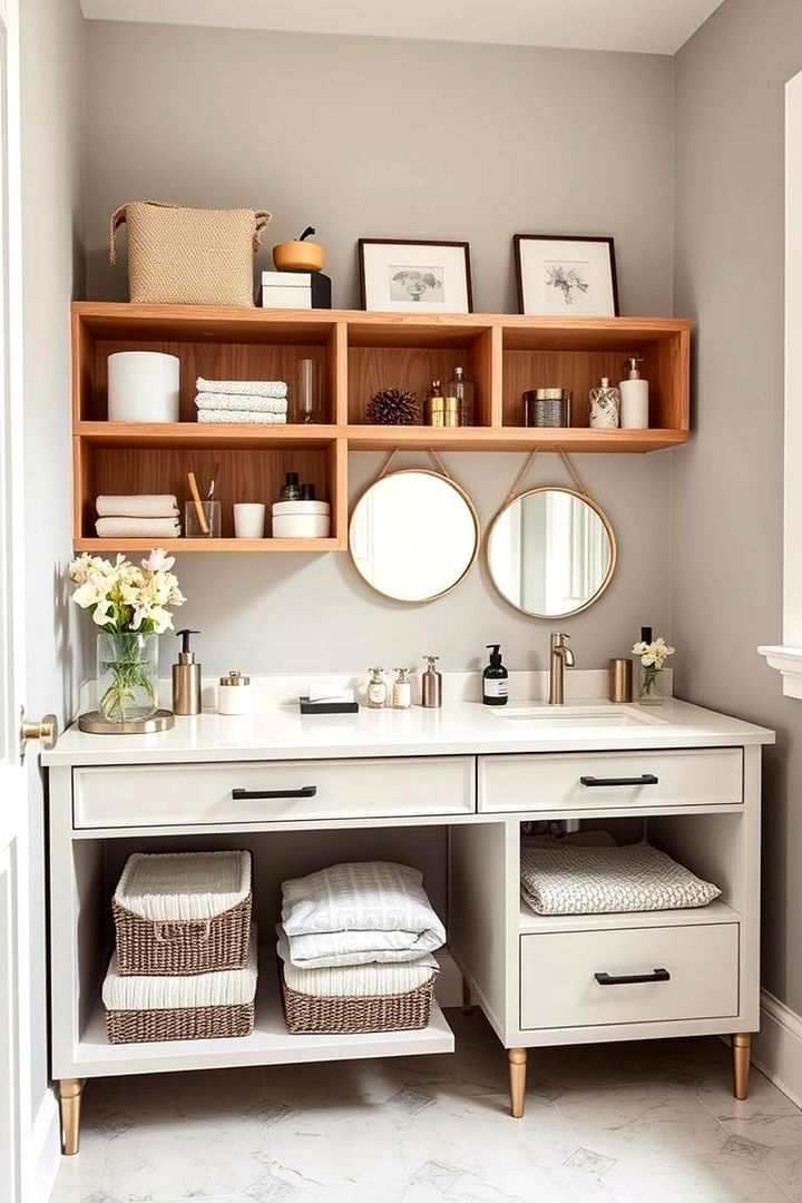 Open Shelving Solution - 22 Vanity Room Ideas