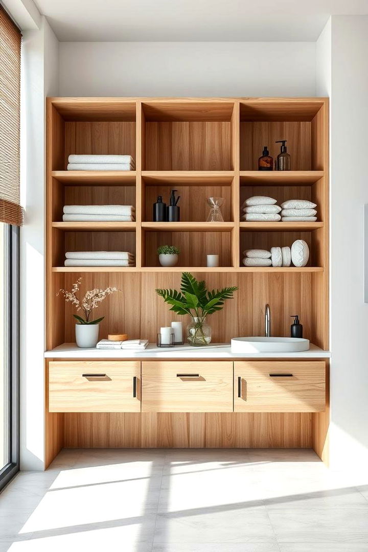 Open Shelving Vanity - 22 Small Bathroom Vanity Ideas