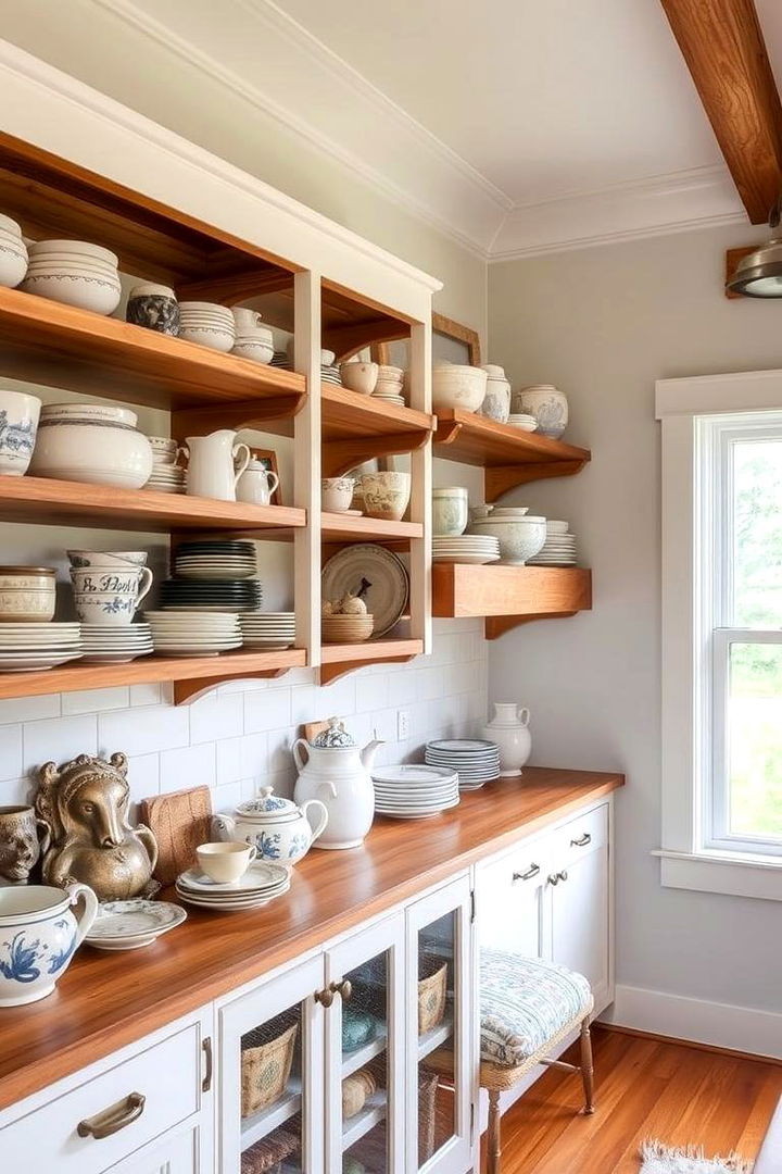 Open Shelving for Display and Function - 22 Craftsman Kitchen Ideas
