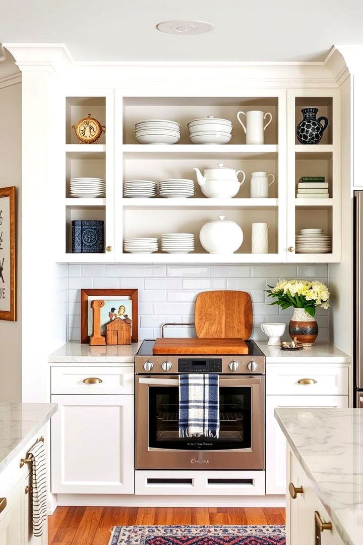 Open Shelving for Versatility - 22 Transitional Kitchen Ideas