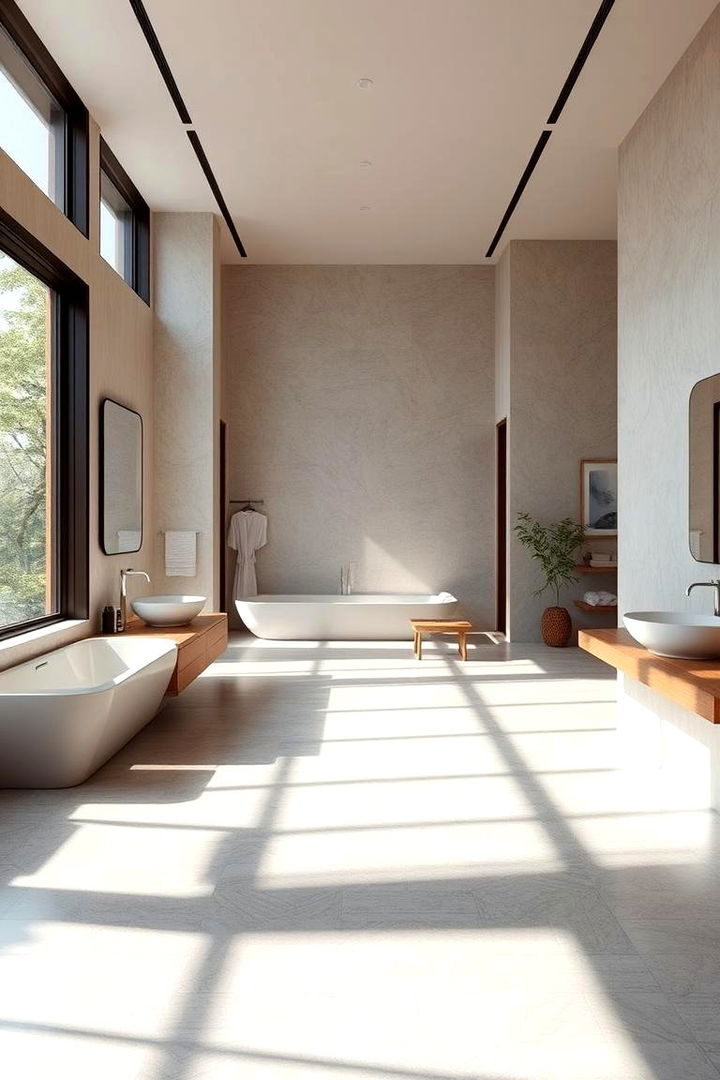 Open Space Layout for Freedom - 22 Japandi Bathroom Ideas