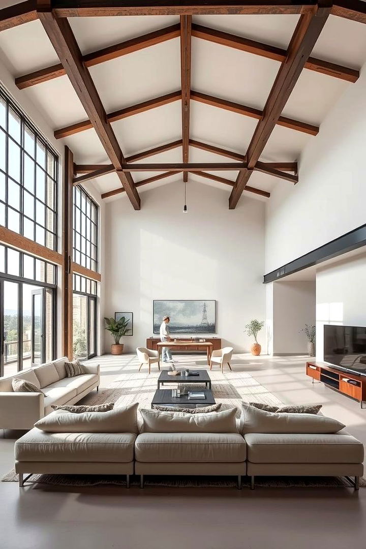 Open Space Layouts and Minimal Design - 22 Industrial Living Room Ideas