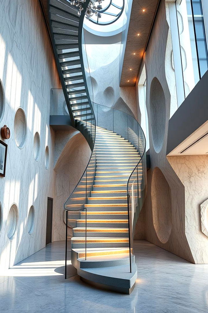 Open Staircase with Innovative Materials and Forms - 22 Open Staircase Ideas