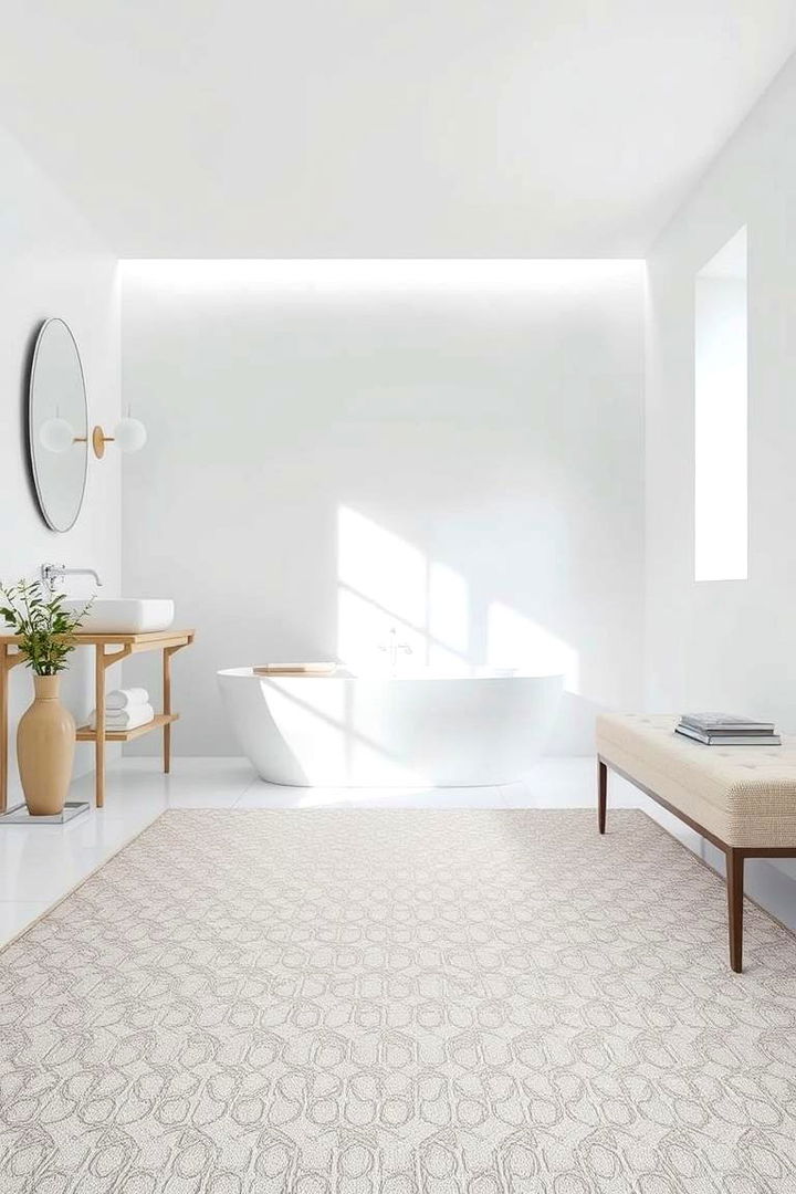 Open Weave Jacquard Sophistication - 22 Bathroom Rug Ideas