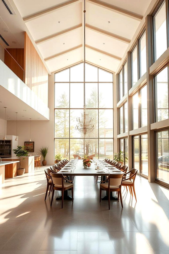 Open and Airy Dining Space - 22 Modern Farmhouse Dining Room Ideas