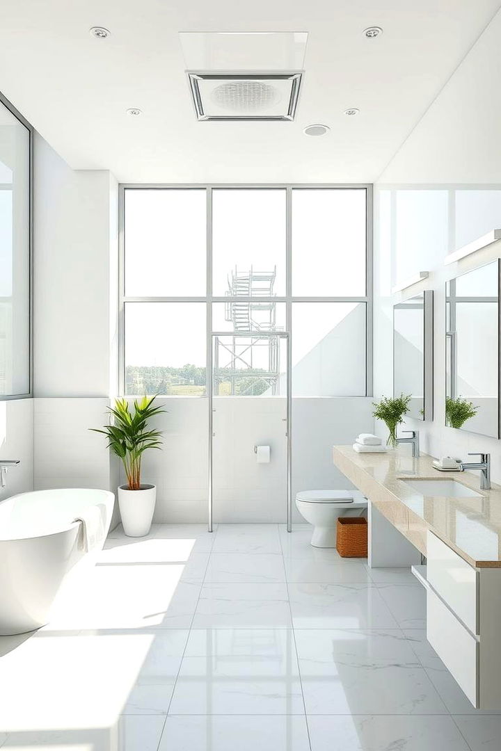 Open and Airy Layouts - 22 Office Bathroom Ideas