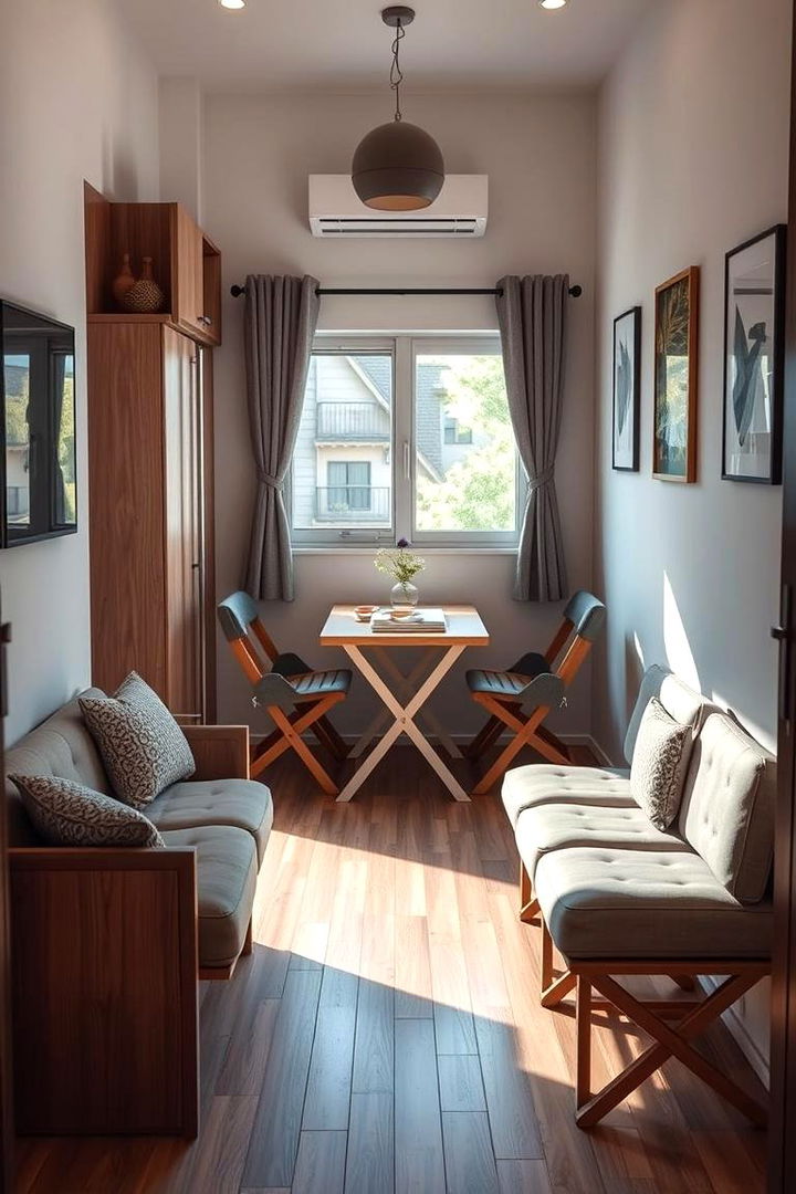 Opt for Compact Foldable Furniture - 22 small apartment decorating ideas