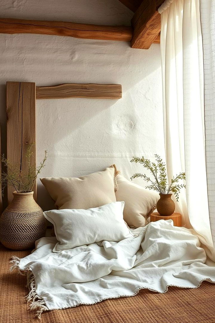Opt for Natural Materials and Textures - 22 Cottagecore Bedroom Ideas