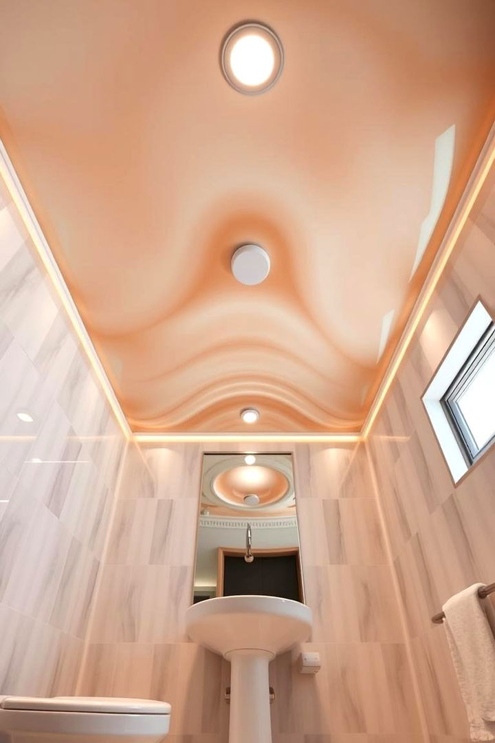Optical Illusion Ceilings - 22 Bathroom Ceiling Ideas