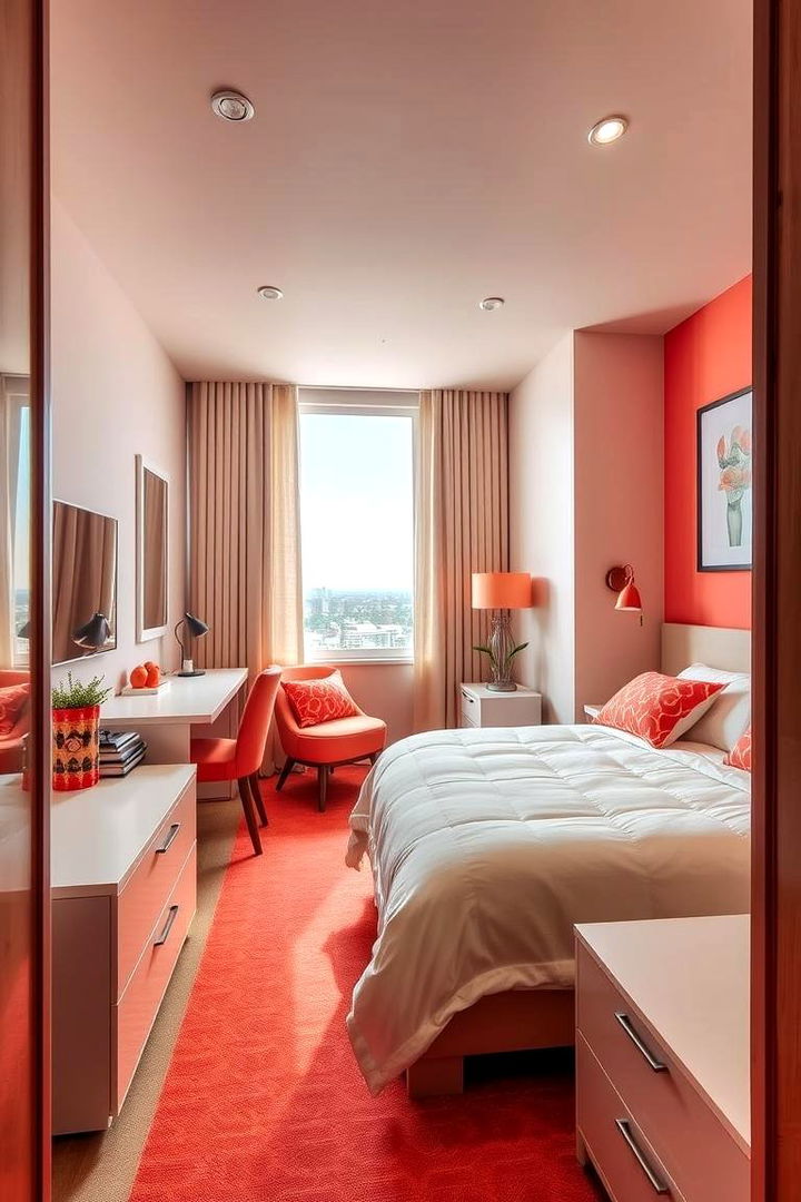 Optimized Coral Bedrooms for Small Spaces - 22 Coral Bedroom Ideas