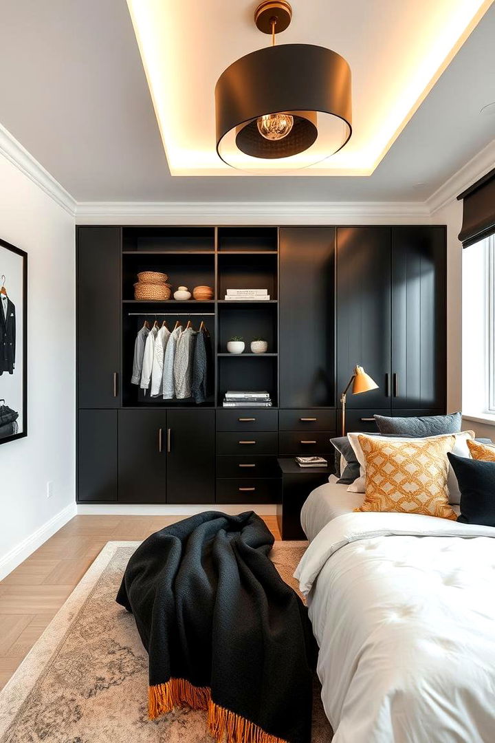 Optimized Functional Layouts - 22 Black and Gold Bedroom Ideas