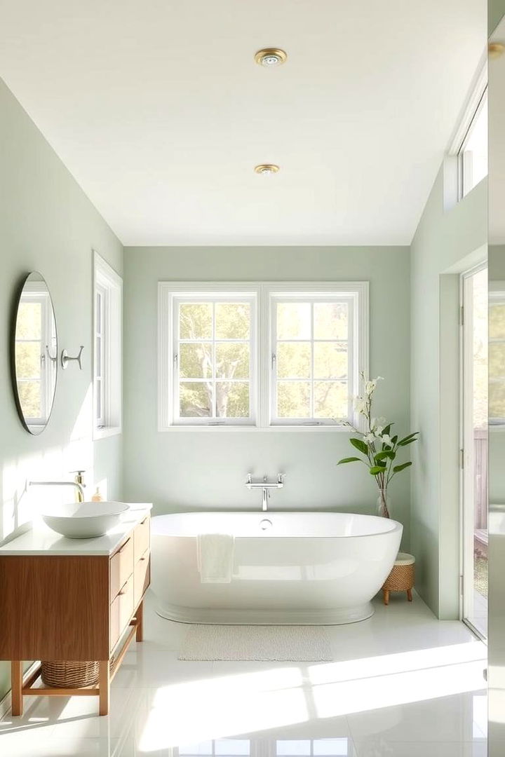 Optimized Natural Light Space - 22 Sage Green Bathroom Ideas