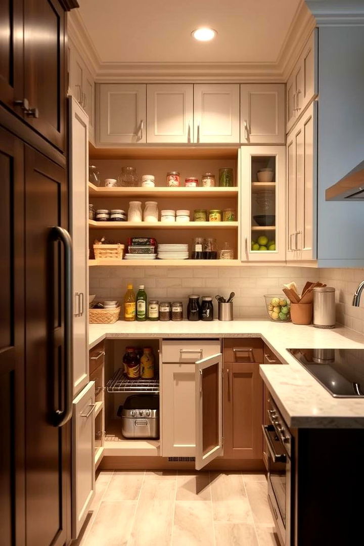 Optimized Pantry Storage - 22 l shaped kitchen ideas