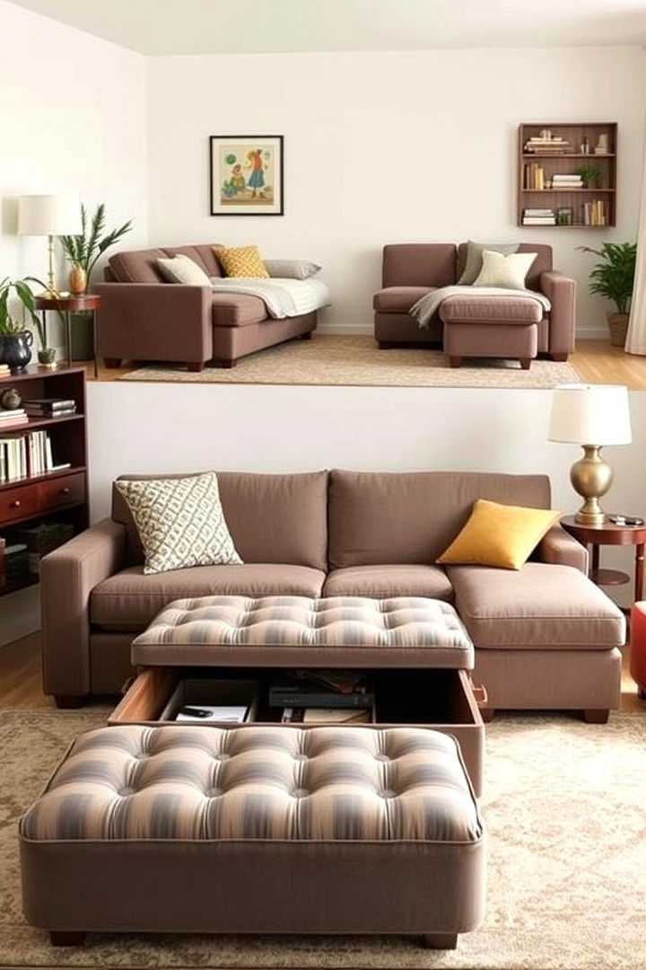 Optimized Space with Multifunctional Furniture - 22 1950s Living Room Ideas