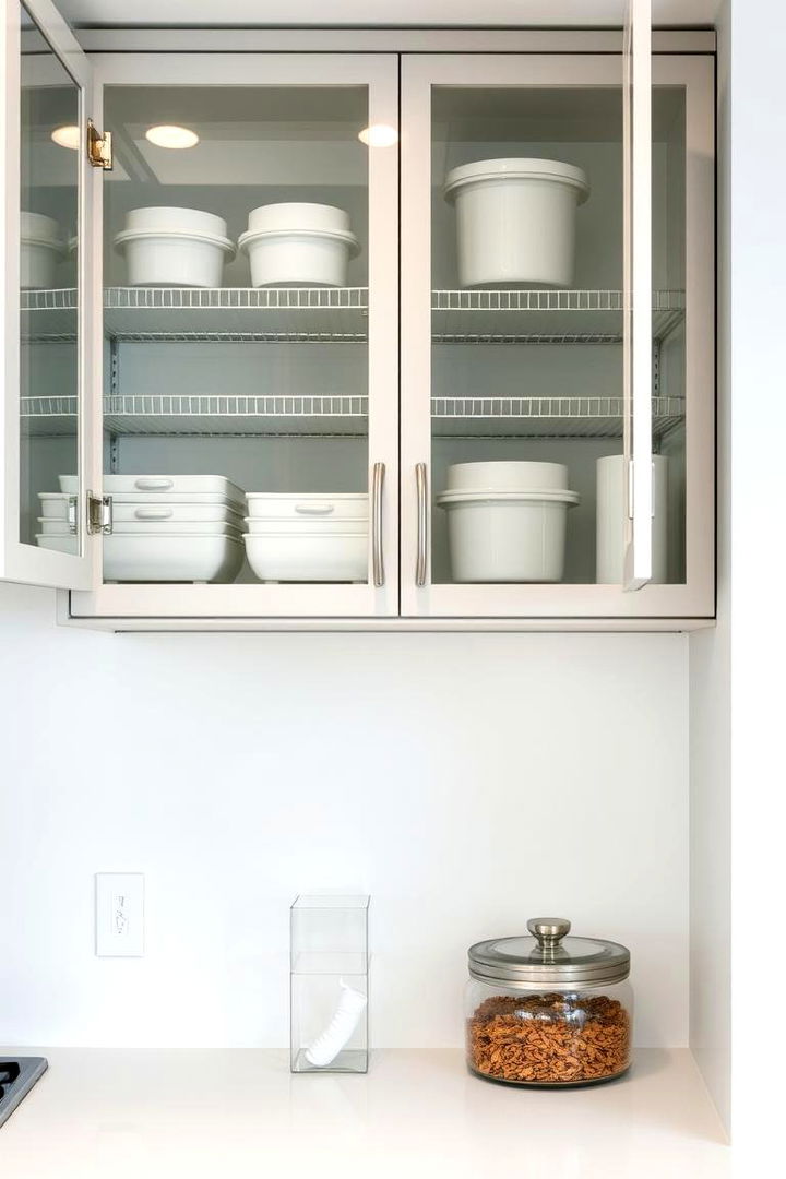 Optimized Storage Solutions - 22 Modern Style Glass Kitchen Cabinets