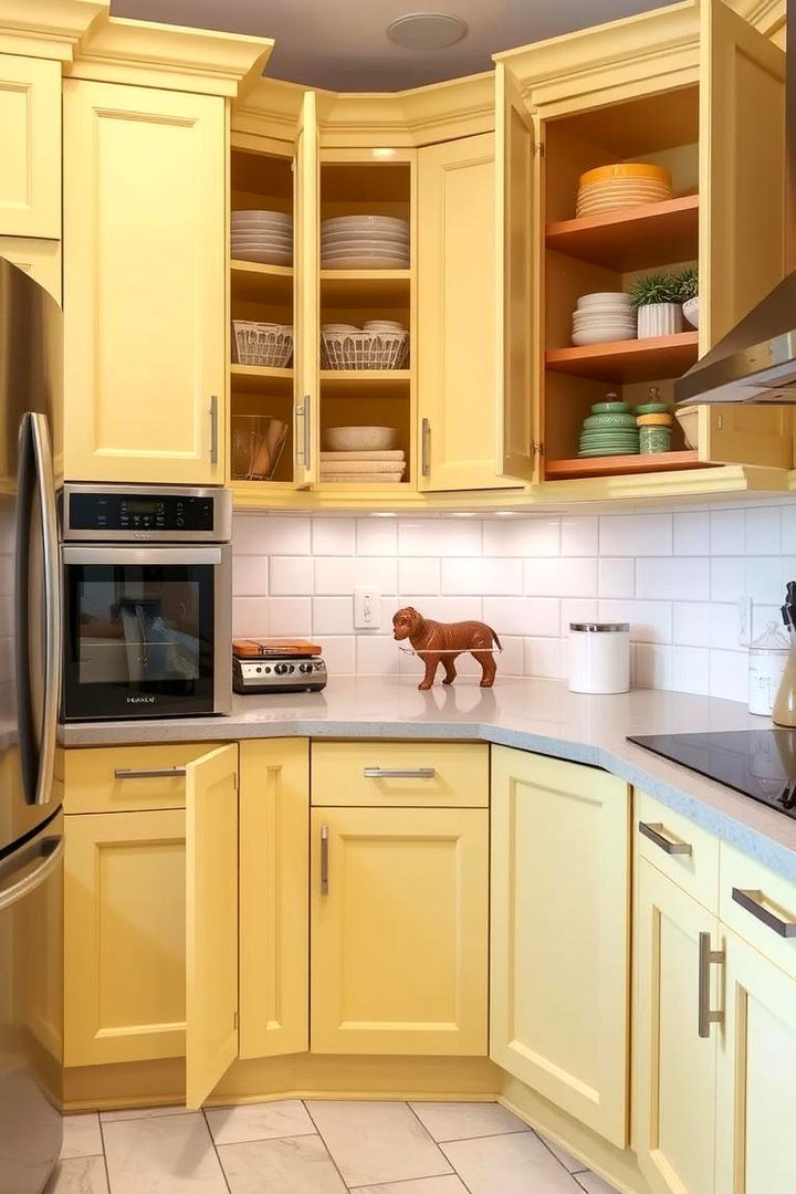 Optimized Storage Solutions - 22 Pale Yellow Kitchen Ideas