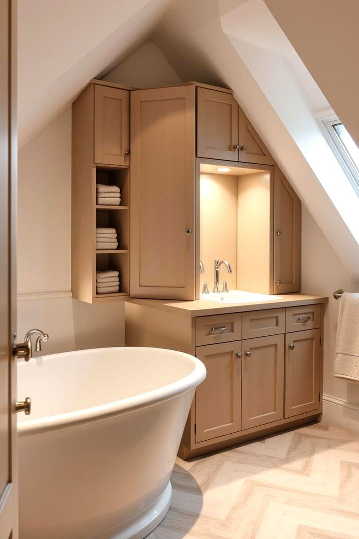 Optimized Storage Solutions - 22 Attic Bathroom Ideas