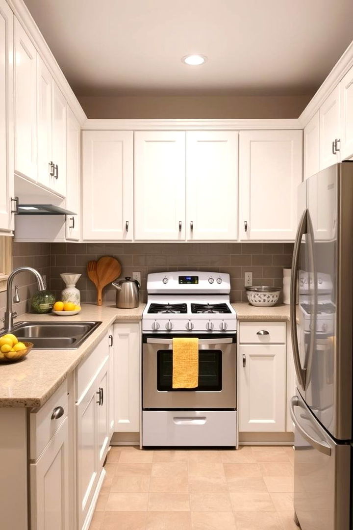 Optimized Work Triangle - 22 One Wall Kitchen Ideas