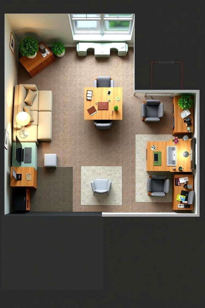 Optimized Workspace Layout - 22 Home Office Ideas for Him