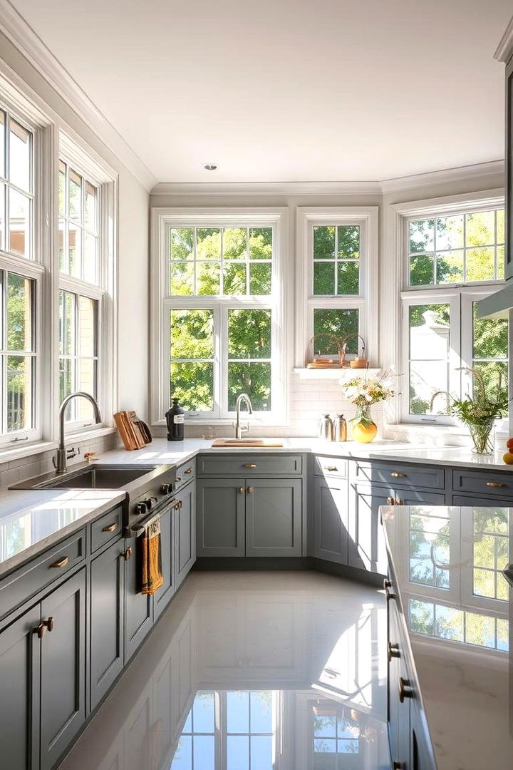 Optimizing Natural Light - 22 Farmhouse Kitchen With Gray Cabinets Ideas