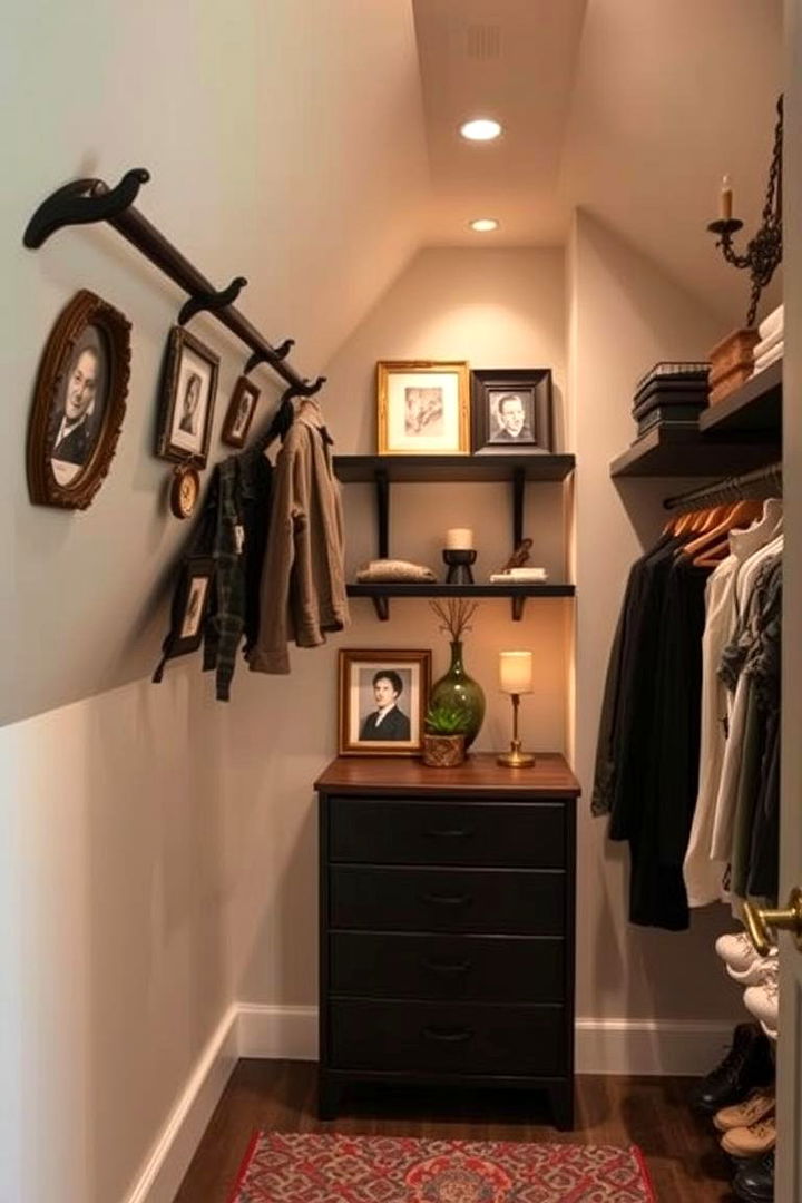 Optimizing Sloping Walls for Unique Displays - 22 Sloped Ceiling Closet Ideas