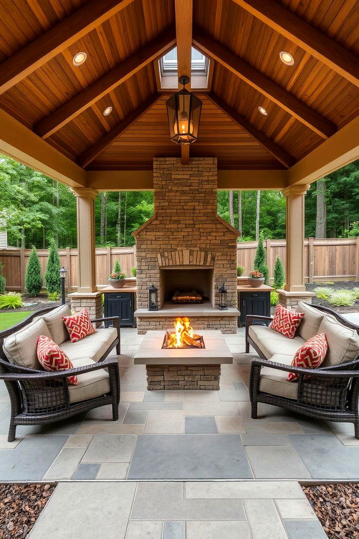 Optimizing Space with Custom Layouts - 22 Backyard Pavilion With Fireplace