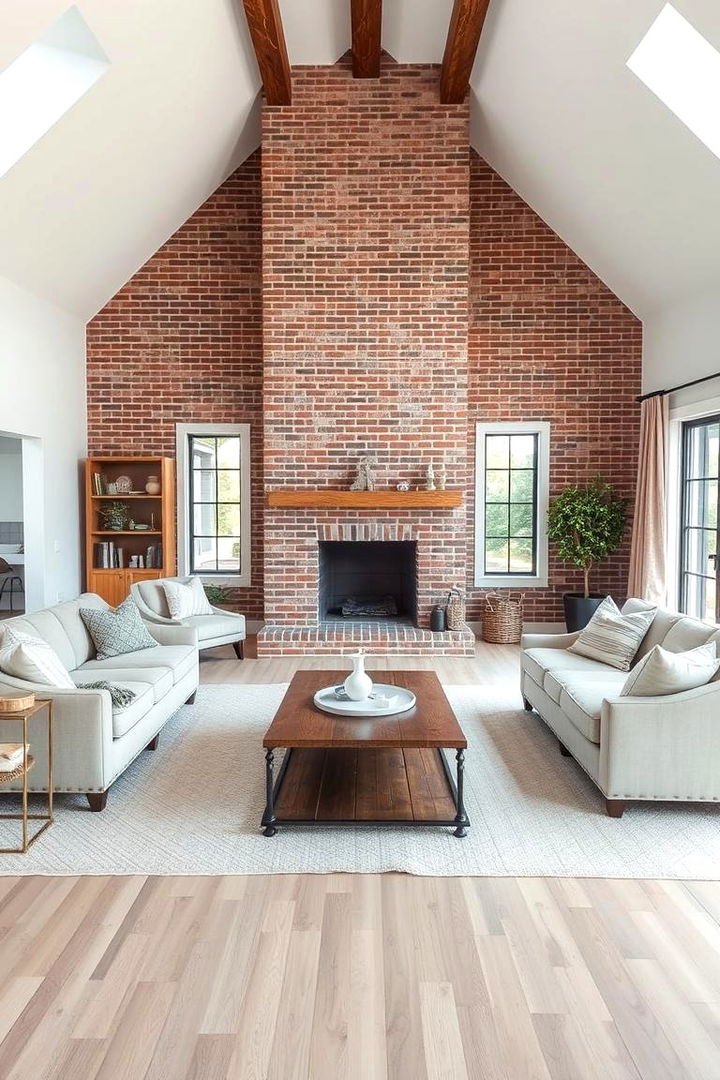 Optimizing an Open Layout for Flow - 22 Rustic Living Room With a Brick Fireplace Ideas