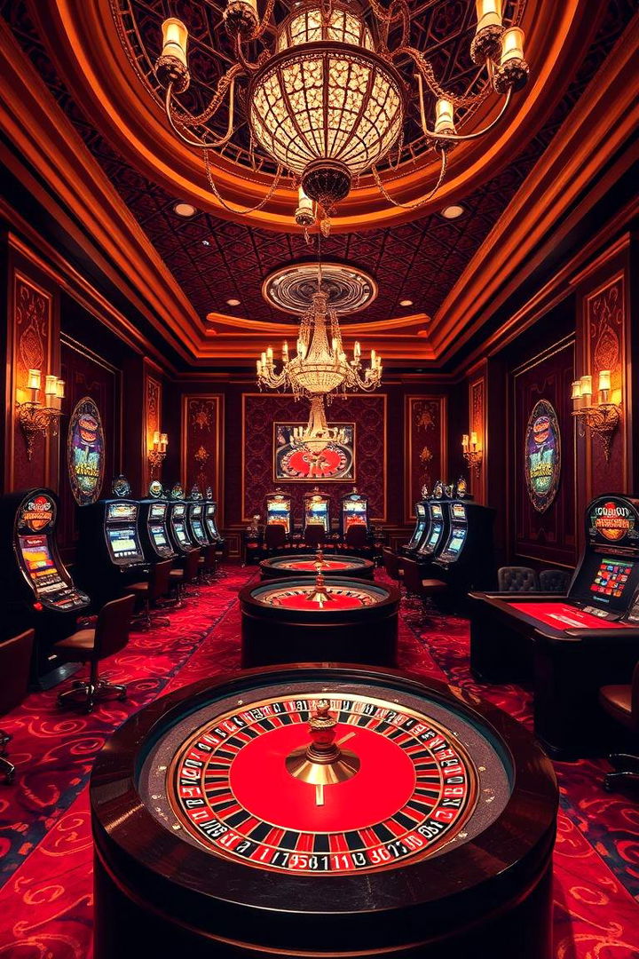 Opulent Casino Style Room - 22 Luxury Game Room Ideas