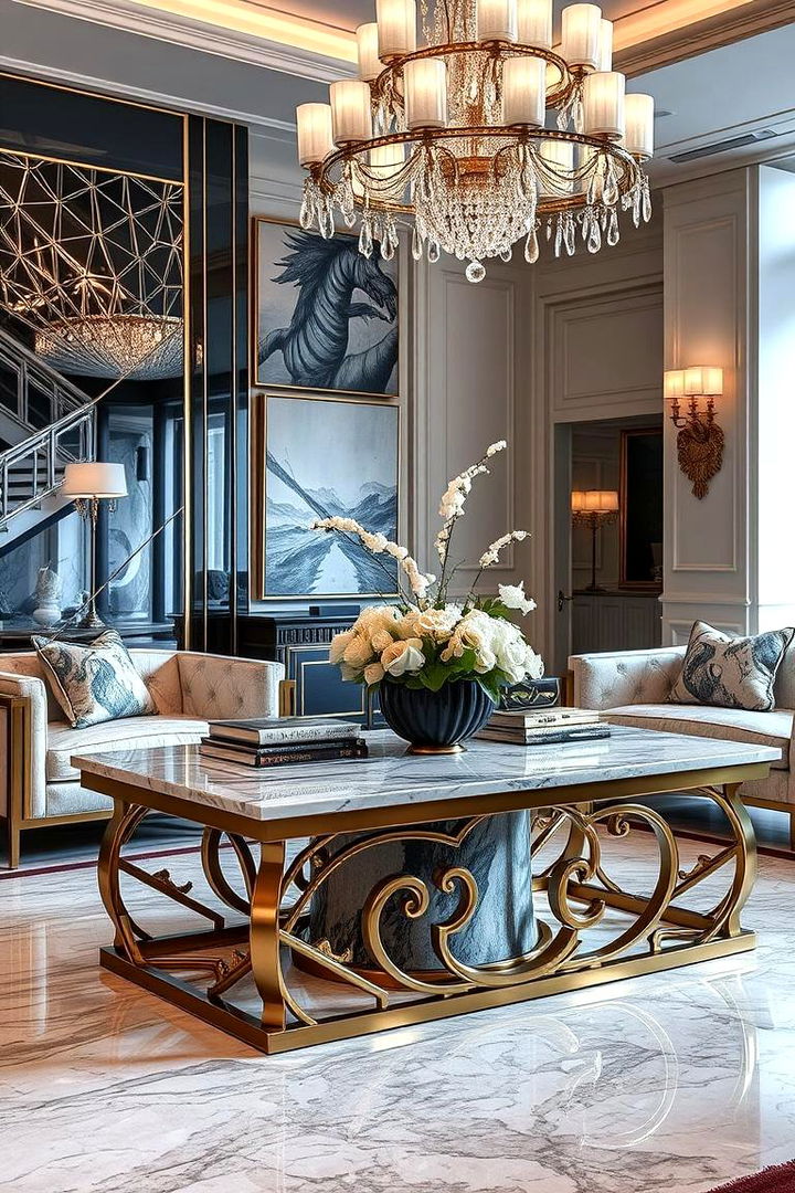 Opulent Coffee Tables and Consoles - 22 Glam Living Room Ideas