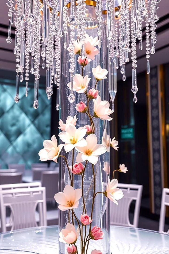 Opulent Crystal Accents - 22 Floating Wedding Centerpiece Ideas
