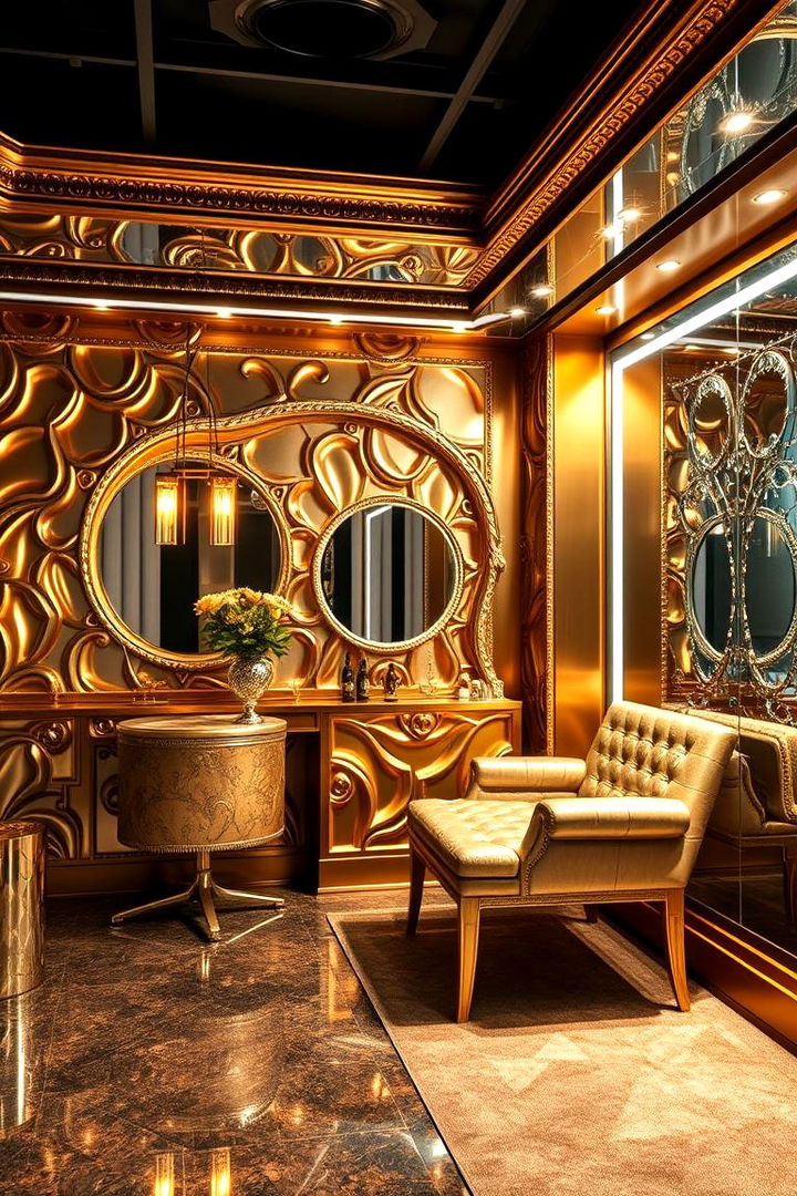 Opulent Metallic Accents - 22 Lash Room Ideas