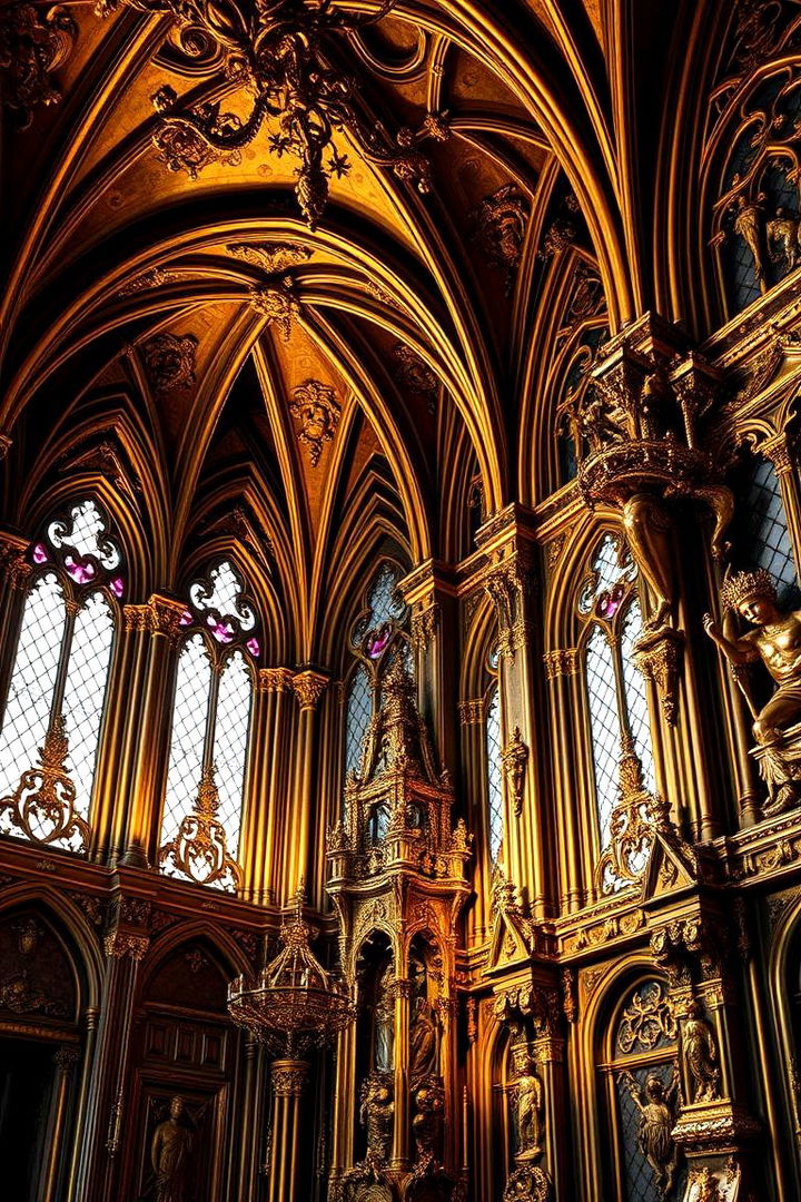 Opulent Metallic Details - 22 Gothic Living Room Ideas