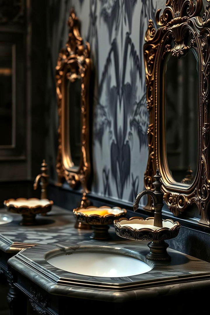 Opulent Ornamental Accessories - 22 Gothic Bathroom Ideas