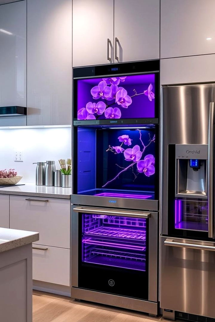 Orchid Accented Appliances - 22 Purple Kitchen Ideas