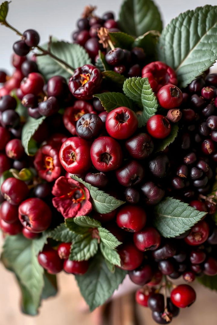Organic Berry and Foliage Mix - 22 Wedding Bouquet Ideas