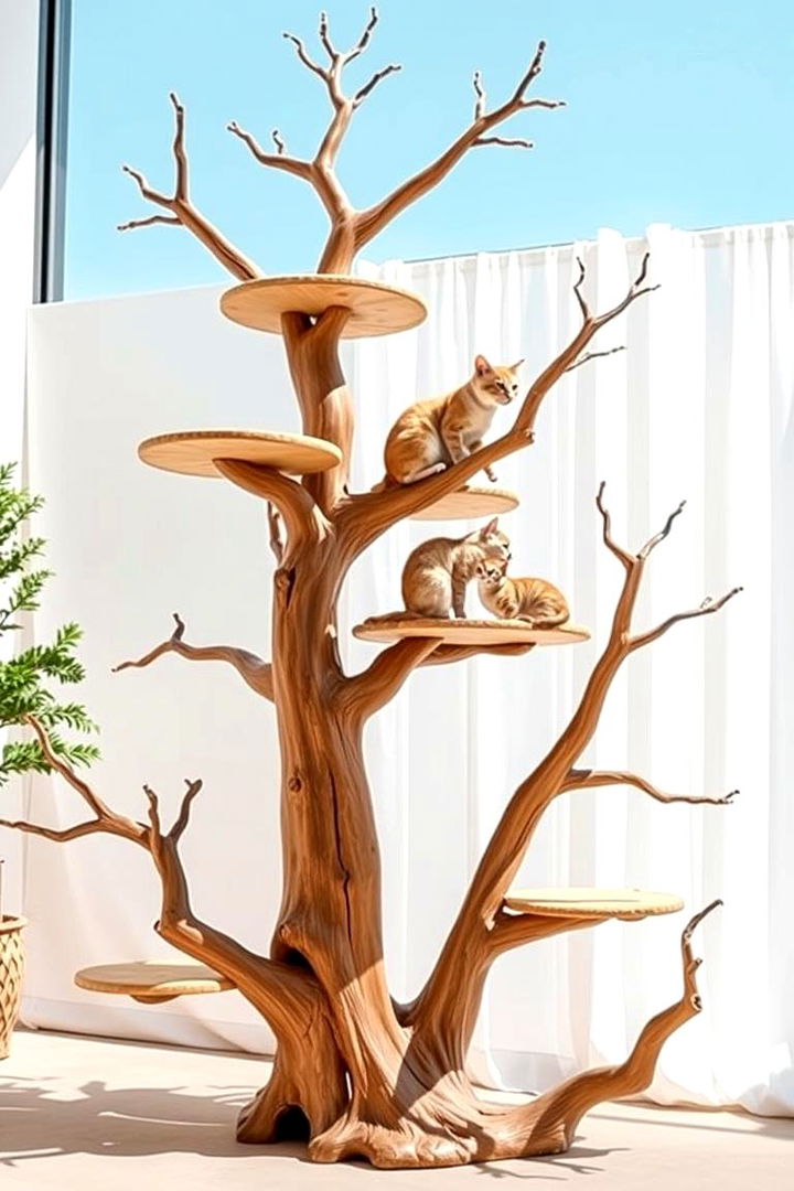 Organic Branch Inspired Structure - 22 Outdoor Cat Tree Ideas