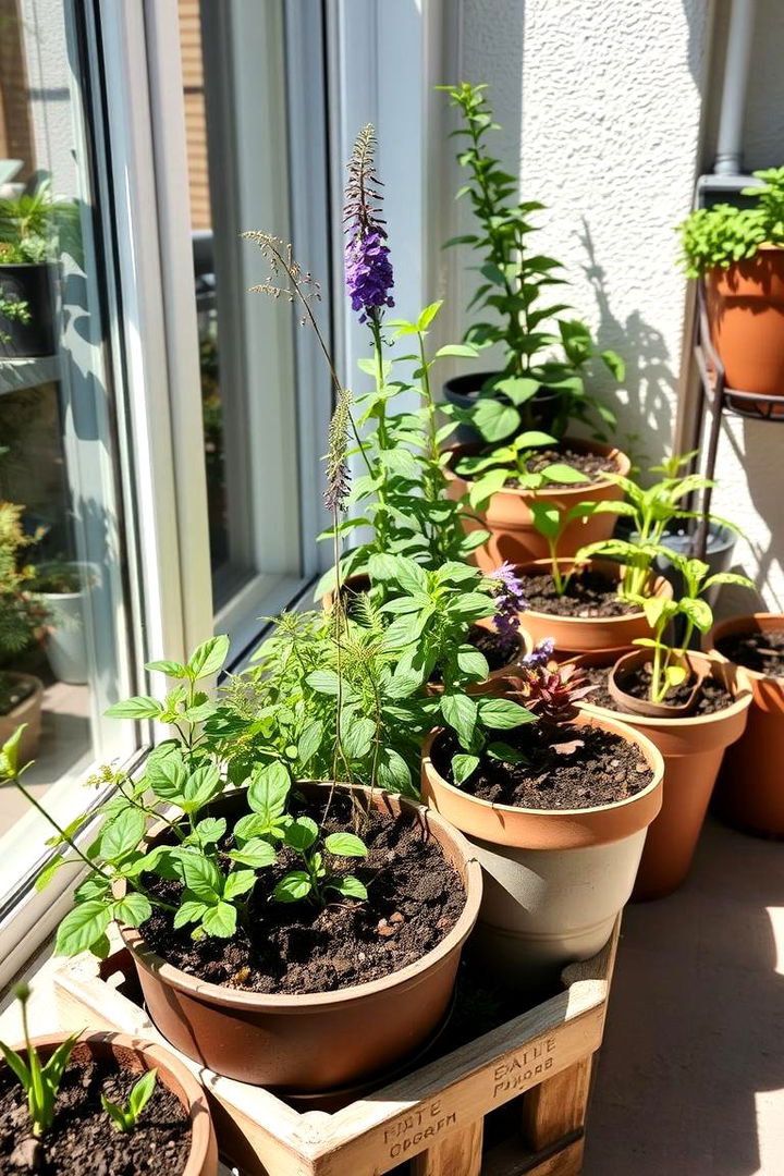 Organic Container Garden - 22 Green Balcony Ideas