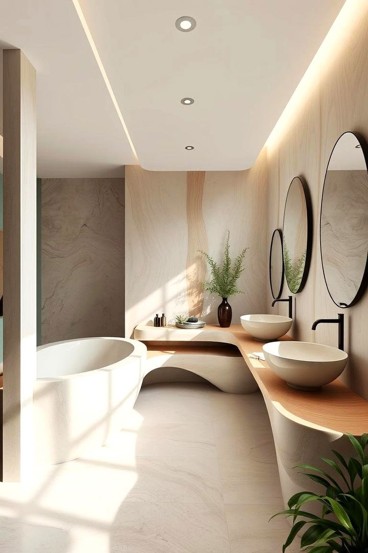 Organic Curved Elegance - 22 Greenhouse Bathroom Ideas