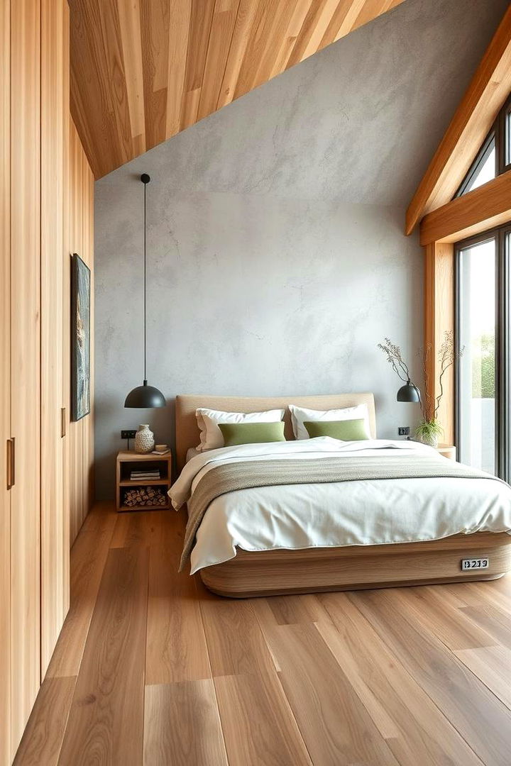Organic Elements - 22 Green and Grey Bedroom Ideas