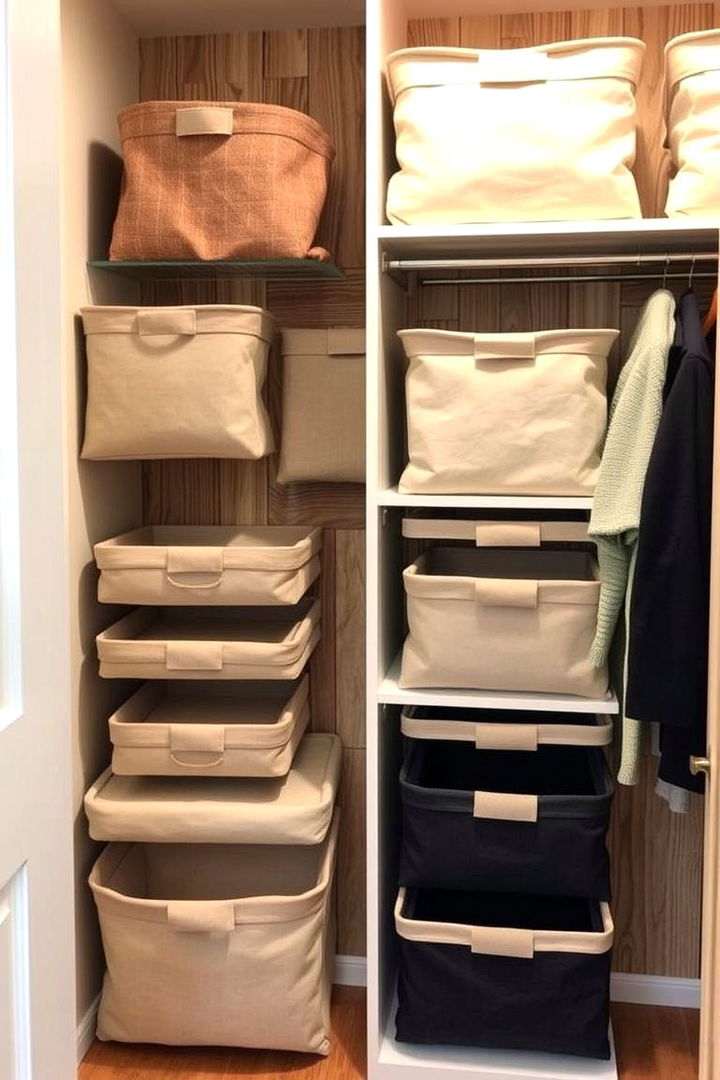 Organic Fabric Organizers - 22 Rustic Closet Ideas