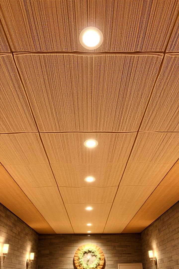 Organic Fiber Texture Ceiling - 22 Basement Ceiling Ideas