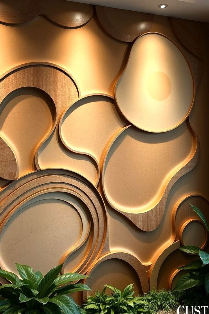 Organic Geometric Flow - 22 Geometric Accent Wall Ideas