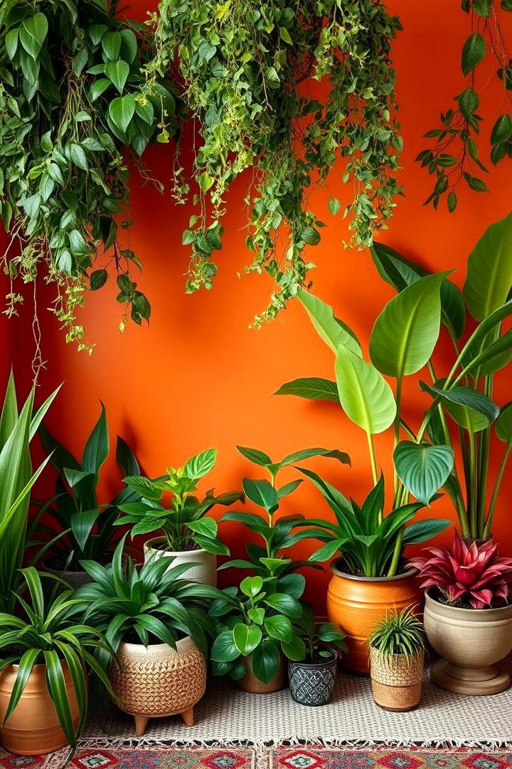 Organic Greenery Integration - 22 Boho Burnt Orange Bedroom Ideas