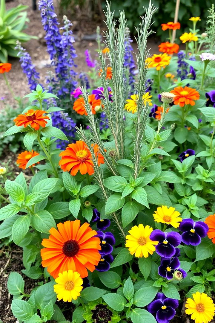 Organic Herb and Flower Fusion - 22 Front Yard Texas Flower Bed Ideas