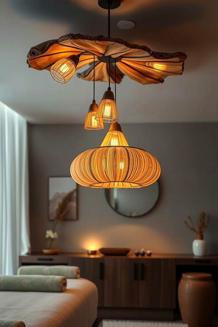 Organic Lighting Fixtures with Character - 22 Spa Decor Ideas