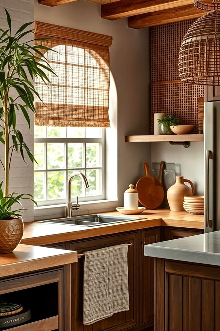 Organic Material Integration - 22 Primitive Kitchen Ideas