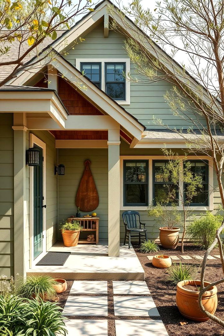 Organic Olive Inspirations - 22 Exterior House Color Schemes With Sage Green Siding
