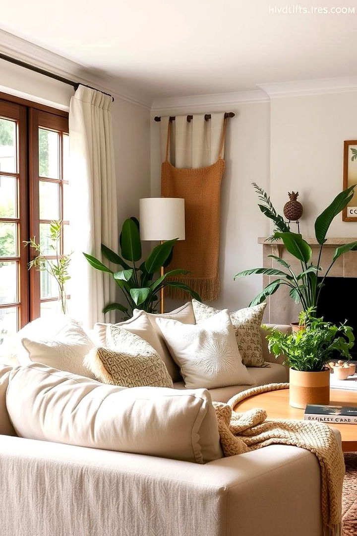 Organic Textiles and Soft Furnishings - 22 Green Living Room Ideas