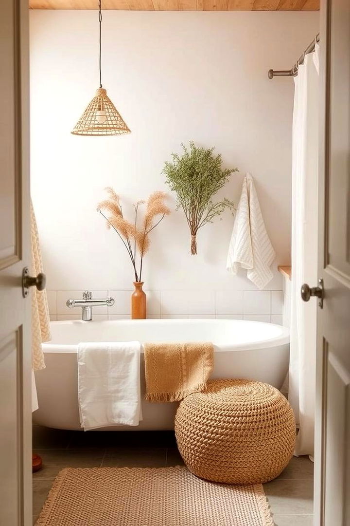 Organic Textiles - 22 Small Green Bathroom Ideas